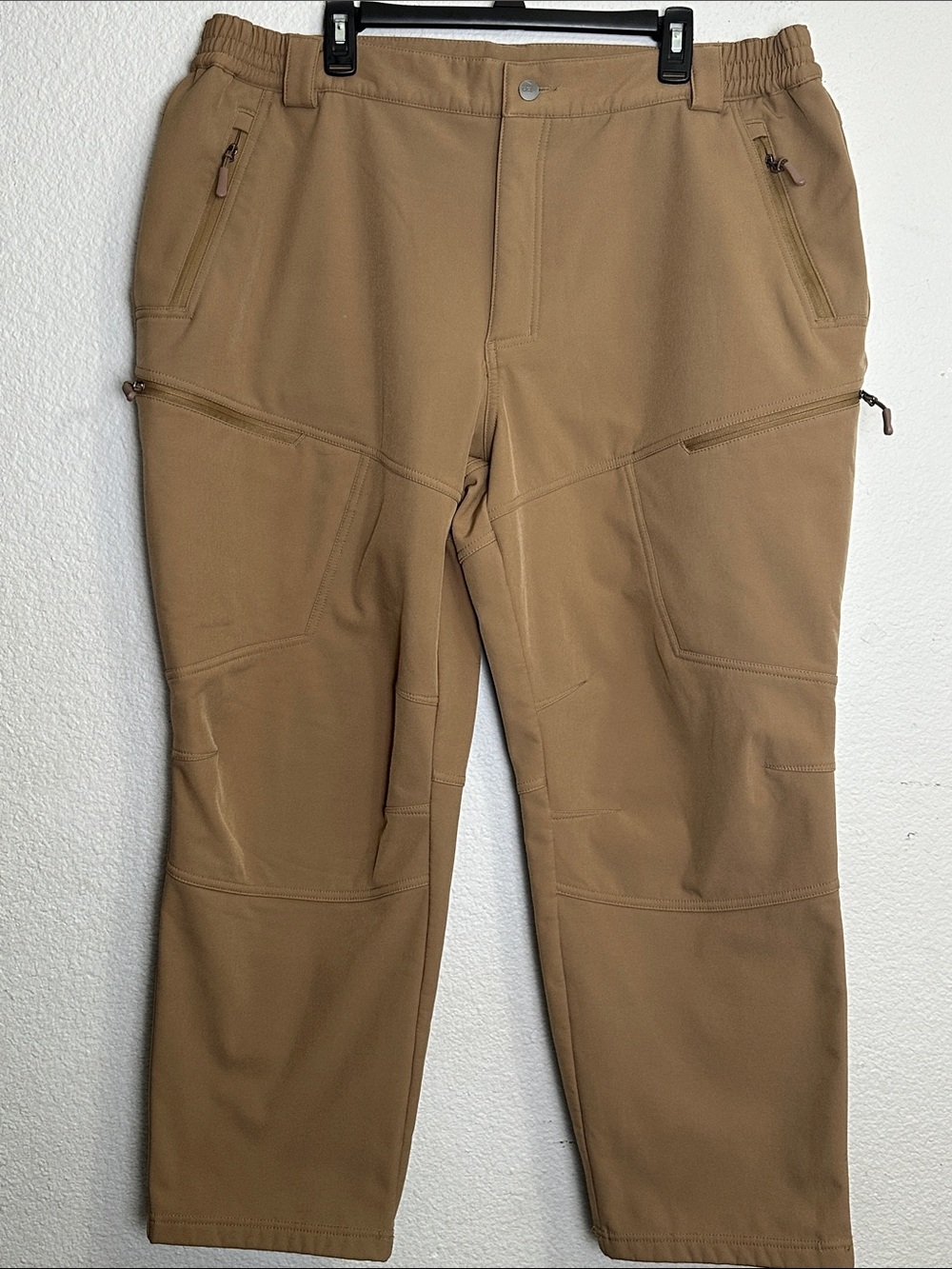 CQR Fleece Lined Tactical Cargo Pants‎ Outdoor Men’s Size 42 Tan Khaki